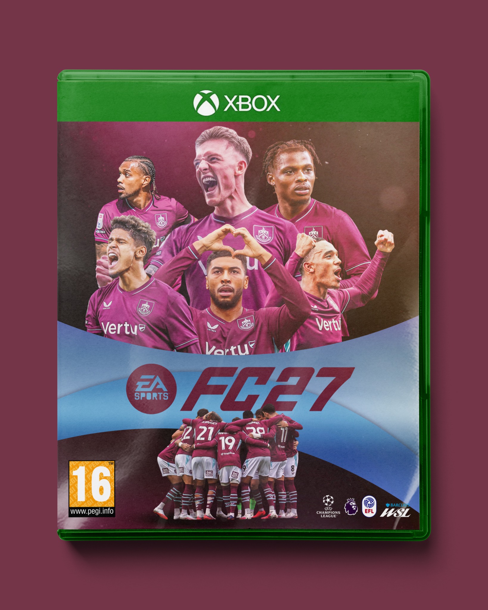 EA SPORTS FC 27 Burnley physical case concept