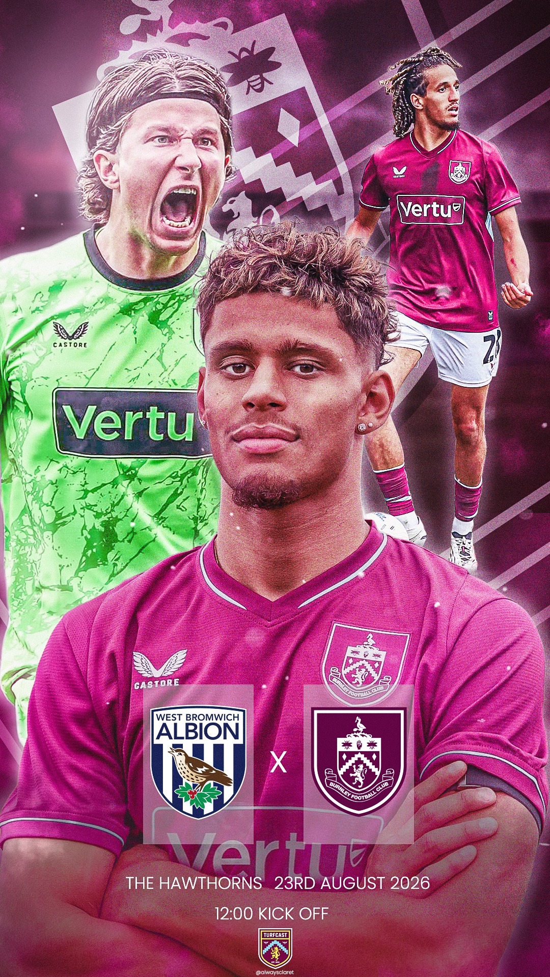 Burnley versus West Brom creative for TurfCast Podcast